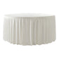 Velvet 108" Round Tablecloth Ivory full view