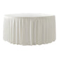 Velvet 108" Round Tablecloth Ivory full view
