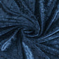 Velvet 108" Round Tablecloth Navy Blue fabric