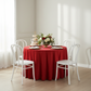 Velvet 108" Round Tablecloth - Red