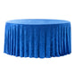 Velvet 108" Round Tablecloth Royal Blue full view