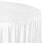 Velvet 108" Round Tablecloth White close up