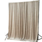 Velvet 10ft H x 52" W Drape/Backdrop Curtain Panel Taupe on a portable photo backdrop stand