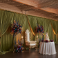 Velvet 10ft H x 52" W Drape/Backdrop Curtain Panel - Dark Sage Green