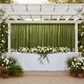 Velvet 10ft H x 52" W Drape/Backdrop Curtain Panel - Dark Sage Green