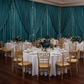 Velvet 10ft H x 52" W Drape/Backdrop Curtain Panel - Dark Turquoise