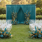 Velvet 10ft H x 52" W Drape/Backdrop Curtain Panel - Dark Turquoise