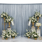 Velvet 10ft H x 52" W Drape/Backdrop Curtain Panel - Dusty Blue wedding backdrop