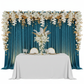 Velvet 10ft H x 52" W Drape/Backdrop Curtain Panel - Peacock Teal | upright | crossbar | base |