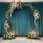 Velvet 10ft H x 52" W Drape/Backdrop Curtain Panel - Peacock Teal | upright | base | crossbar |