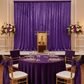 Velvet 10ft H x 52" W Drape/Backdrop Curtain Panel - Purple for charitable organizations awards night