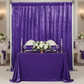 Velvet 10ft H x 52" W Drape/Backdrop Curtain Panel - Purple for sweetheart table reception