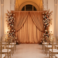 Velvet 10ft H x 52" W Drape/Backdrop Curtain Panel - Rust | uprights | crossbars | bases | flower premade arch |