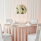 bridal shower setup with Velvet 120" Round Tablecloth - Blush/Rose Gold
