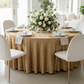 indoor lunch setup with Velvet 120" Round Tablecloth - Mocha Brown
