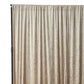 Velvet 12ft H x 52" W Drape/Backdrop Curtain Panel - Taupe
