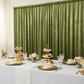 Velvet 12ft H x 52" W Drape/Backdrop Curtain Panel - Dark Sage Green