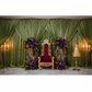 Velvet 12ft H x 52" W Drape/Backdrop Curtain Panel - Dark Sage Green