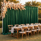 Velvet 12ft H x 118" W Drape/Backdrop Curtain Panel - Emerald Green