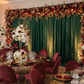 Velvet 12ft H x 118" W Drape/Backdrop Curtain Panel - Emerald Green