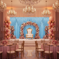 quinceañera with Velvet 12ft H x 52" W Drape/Backdrop Curtain Panel - Baby Blue