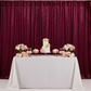birthday setup with Velvet 12ft H x 52" W Drape/Backdrop Curtain Panel - Cabernet