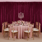 quinceañera setup with Velvet 12ft H x 52" W Drape/Backdrop Curtain Panel - Cabernet