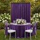 Velvet 12ft H x 52" W Drape/Backdrop Curtain Panel - Purple for outdoor garden event setup