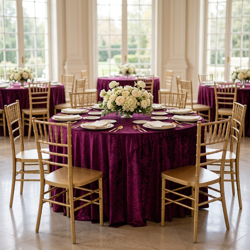 Cabernet velvet ballroom wedding
