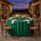 Forest green velvet anniversary dinner
