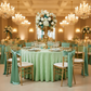 Velvet 132" Round Tablecloth - Mint Green