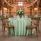Velvet 132" Round Tablecloth - Mint Green