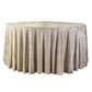 Velvet 132" Round Tablecloth Taupe front view