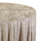 Velvet 132" Round Tablecloth Taupe side close up