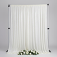 Velvet 14ft H x 118" W Drape/Backdrop Curtain Panel - Ivory front view