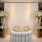 Velvet 14ft H x 118" W Drape/Backdrop Curtain Panel - Ivory for a wedding backdrop 