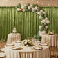 indoor baby shower with Velvet 14ft H x 52" W Drape/Backdrop Curtain Panel - Dark Sage Green