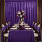 Velvet 14ft H x 52" W Drape/Backdrop Curtain Panel - Purple for cultural banquet hall
