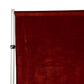 Velvet 14ft H x 52" W Drape/Backdrop Curtain Panel Apple Red flat