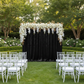 Velvet 16ft H x 118" W Drape/Backdrop Curtain Panel - Black