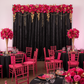 Velvet 16ft H x 118" W Drape/Backdrop Curtain Panel - Black