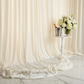 Velvet 16ft H x 52" W Drape/Backdrop Curtain Panel - Ivory detail used on bridal suite 