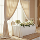 Velvet 16ft H x 52" W Drape/Backdrop Curtain Panel - Ivory for wedding sweetheart table 
