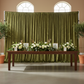 Velvet 16ft H x 52" W Drape/Backdrop Curtain Panel - Olive Green for indoor living room setup