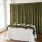 Velvet 16ft H x 52" W Drape/Backdrop Curtain Panel - Olive Green for sweetheart table