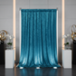 Velvet 16ft H x 52" W Drape/Backdrop Curtain Panel - Peacock Teal front detail used in corporate gala 