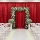 Velvet 16ft H x 52" W Drape/Backdrop Curtain Panel - Red for indoor chapel wedding ceremony