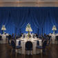 Velvet 16ft H x 52" W Drape/Backdrop Curtain Panel - Royal Blue for double crossbar setup