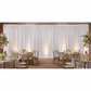 Velvet 16ft H x 52" W Drape/Backdrop Curtain Panel - White wide angle view for white wedding reception