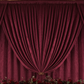 Velvet 18ft H x 52" W Drape/Backdrop Curtain Panel - Burgundy close up detail for wedding reception